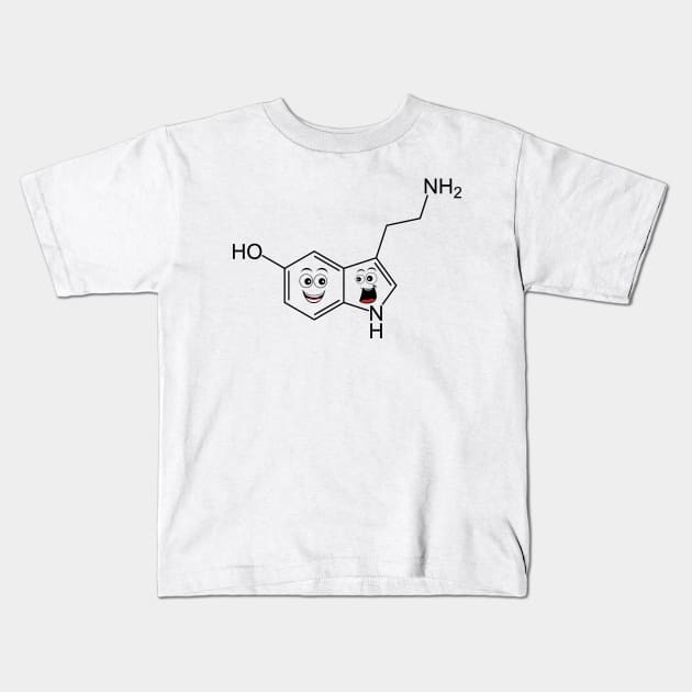 Serotonin Smile Kids T-Shirt by wrenworx